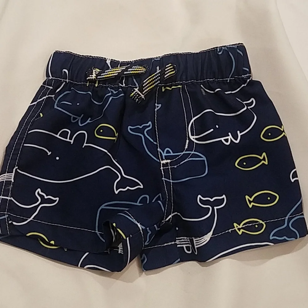 Carter's Rashguard Swim Trunks Baby Boys 3 months Whale UPH 50+ Sun Protection
